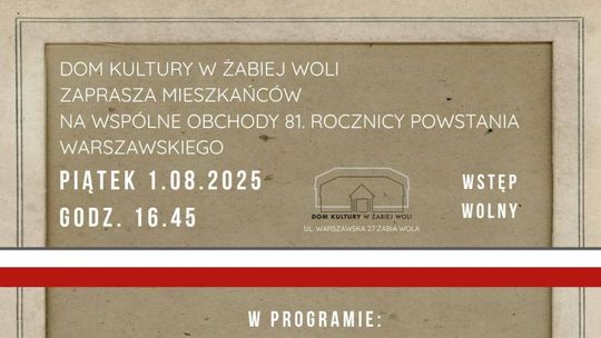 Obchody 81. rocznicy wybuchu Powstania Warszawskiego w Żabiej Woli Obchody 81. rocznicy wybuchu Powstania Warszawskiego w Żabiej Woli