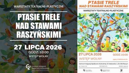 "Ptasie trele-nad Stawami " Warsztaty teatralno-plastyczne