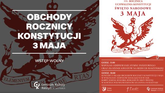 Uroczyste obchody z okazji 235 rocznicy uchwalenia Konstytucji 3 Maja na Reducie Raszyńskiej