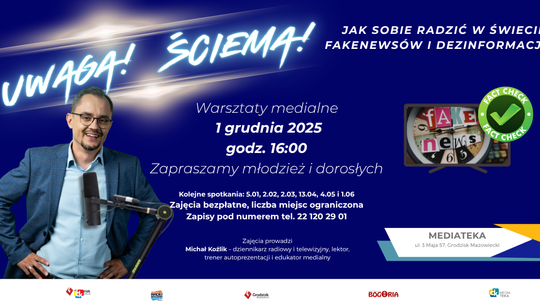 Uwaga ściema! – bezpłatne warsztaty medialne Uwaga ściema! – bezpłatne warsztaty medialne