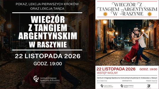 Wieczór z Tangiem Argentyńskim w Raszynie