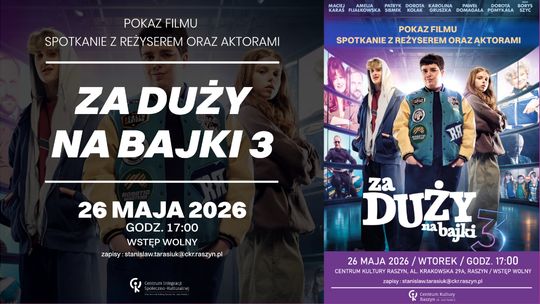 Za duży na bajki - projekcja filmowa + spotkanie z aktorami i reżyserem filmu