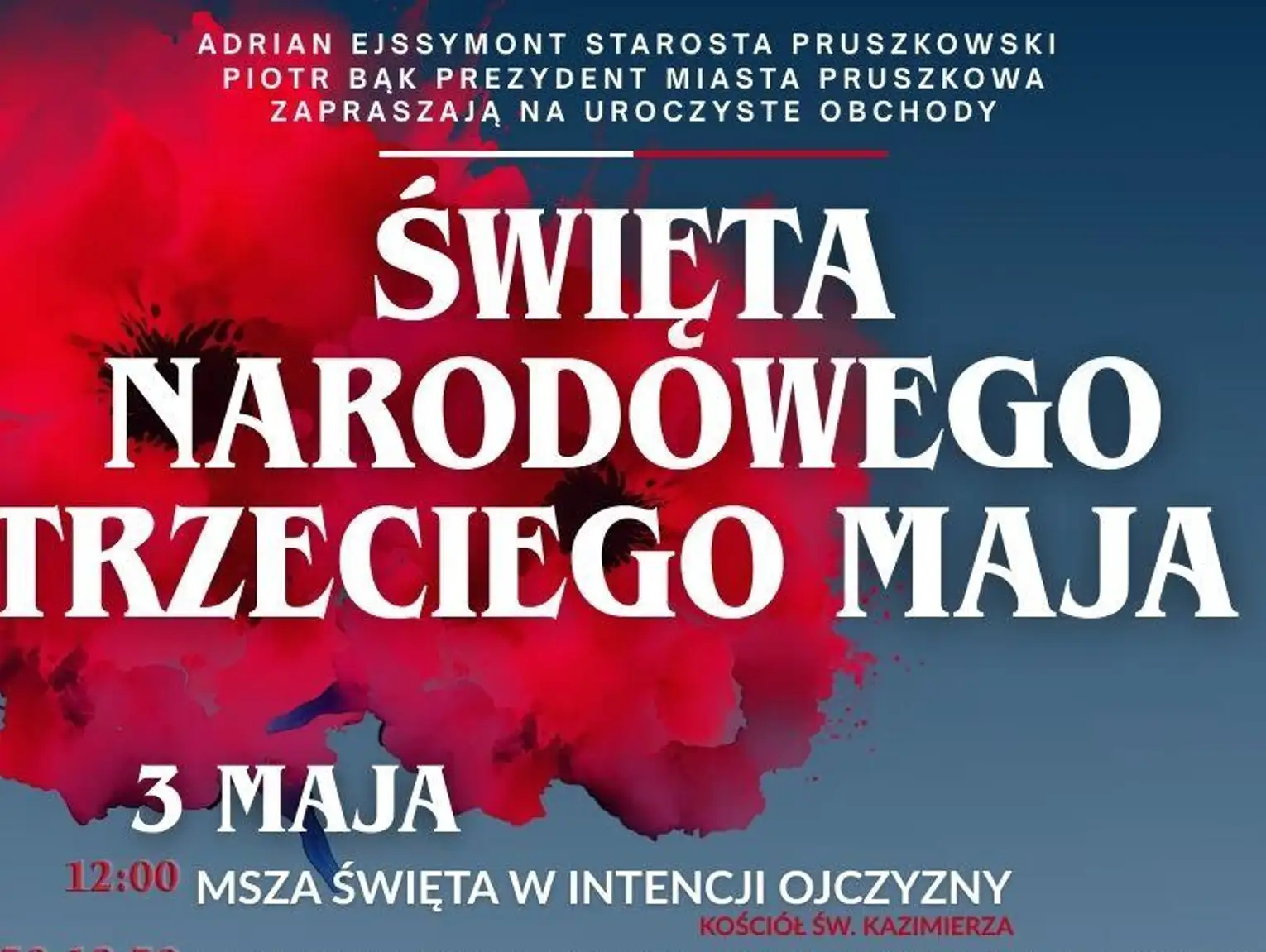 234. rocznica uchwalenia Konstytucji 3 Maja – program obchodów w Pruszkowie