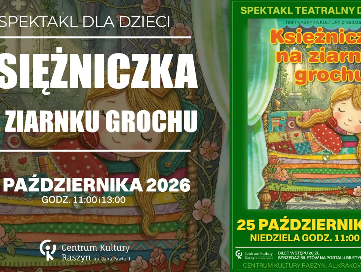 Bajka dla dzieci "Księzniczka na ziarnku grochu"