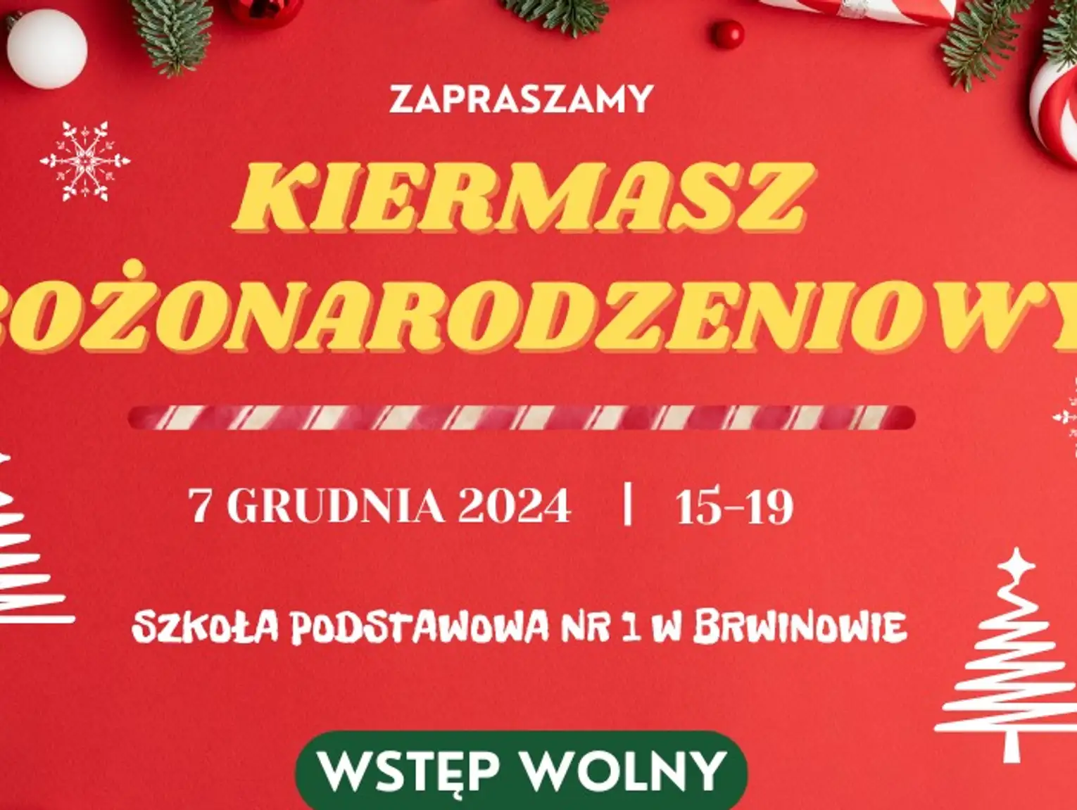 Kiermasz Bozonarodzeniowy w Brwinowie