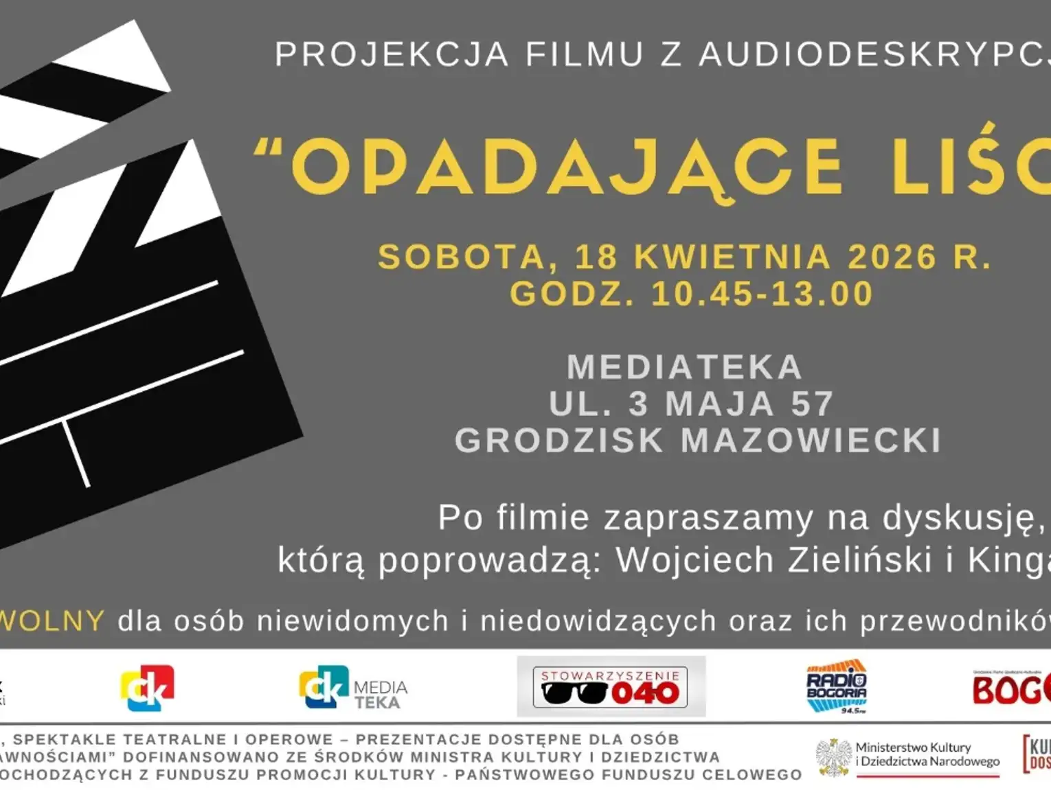 Klub filmowy dla osób niewidomych i niedowidzących