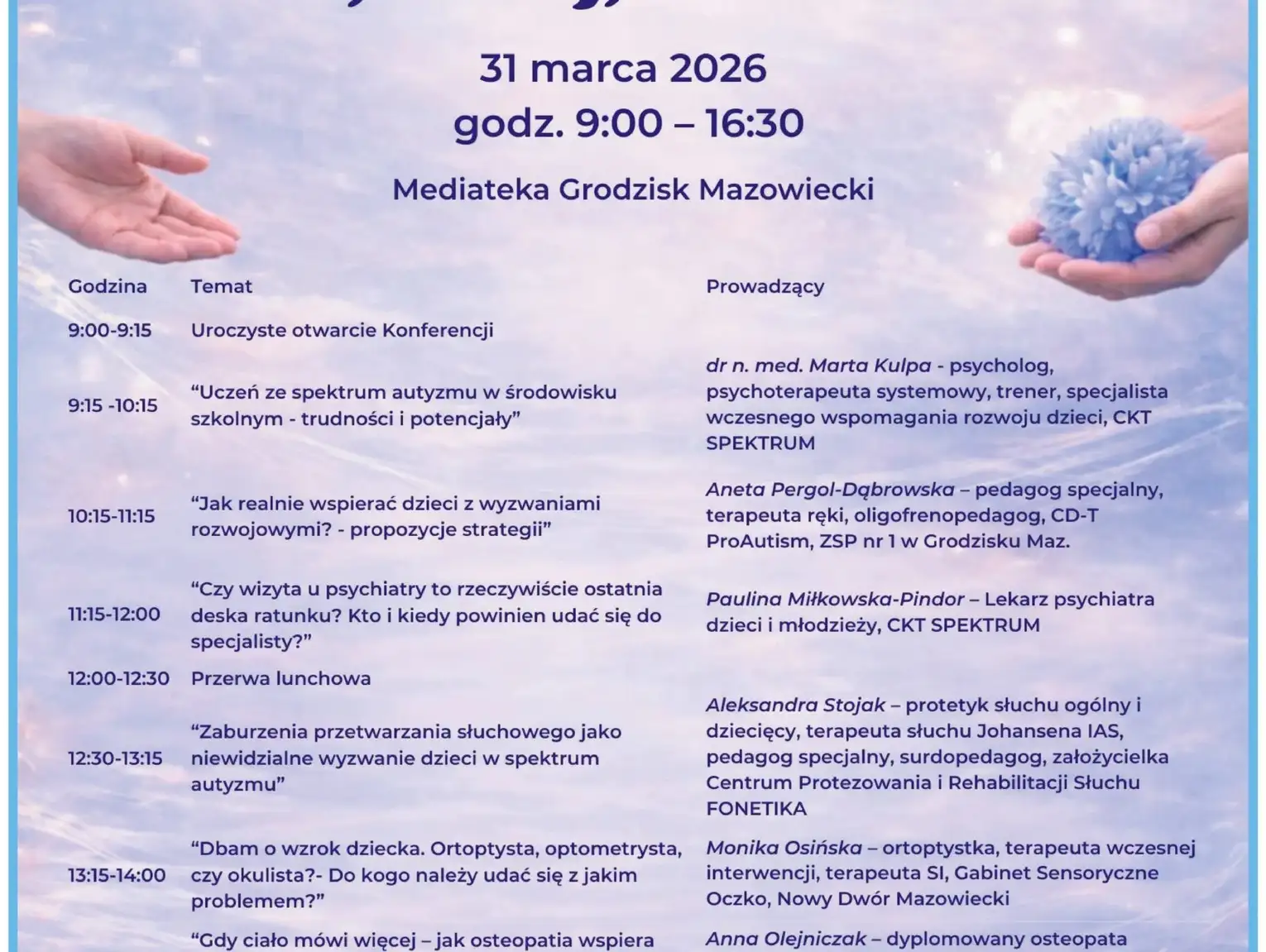 Konferencja z okazji Światowych Dni Świadomości Autyzmu