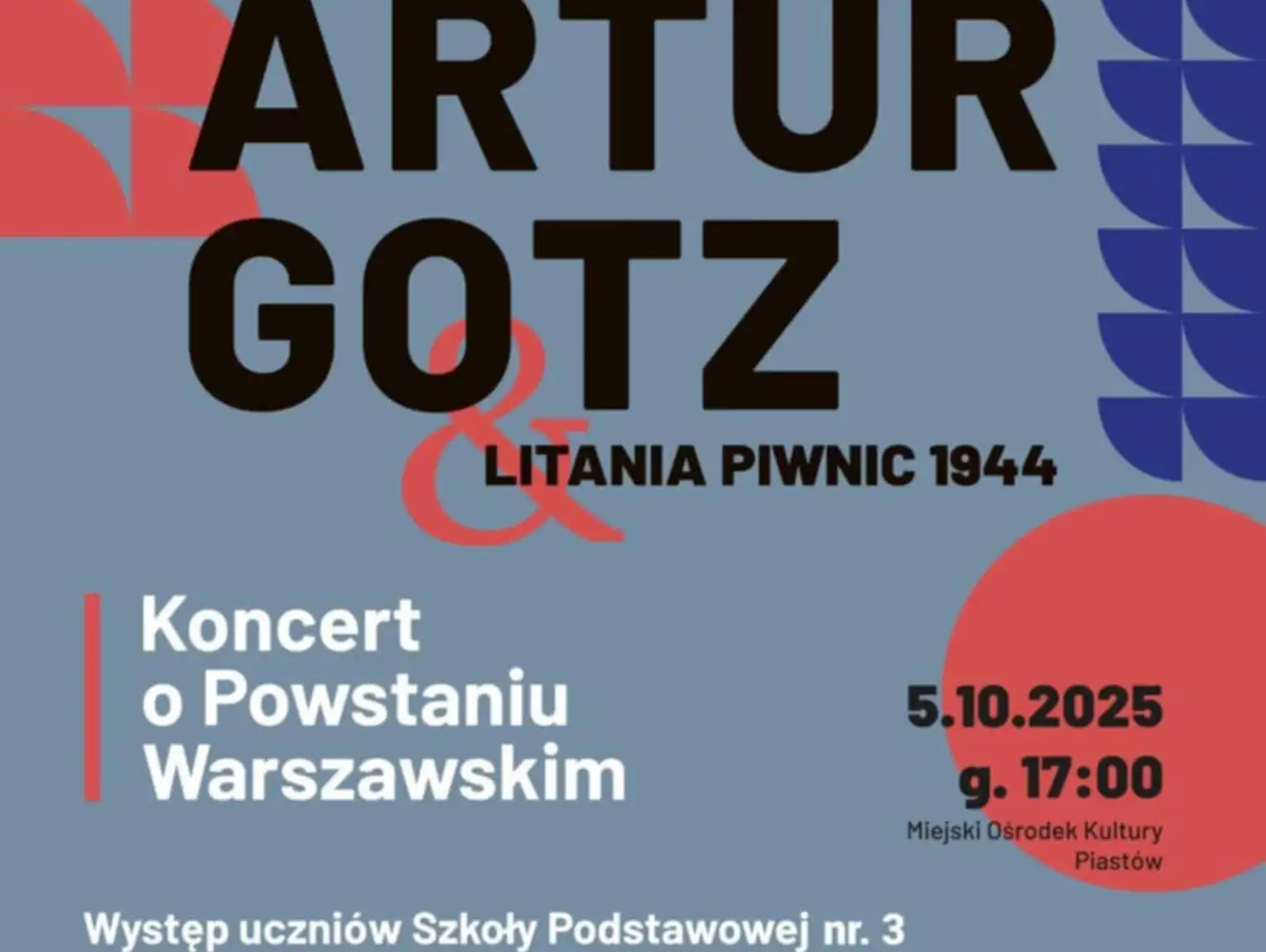 „Litania piwnic 1944” - koncert Artura Gotza