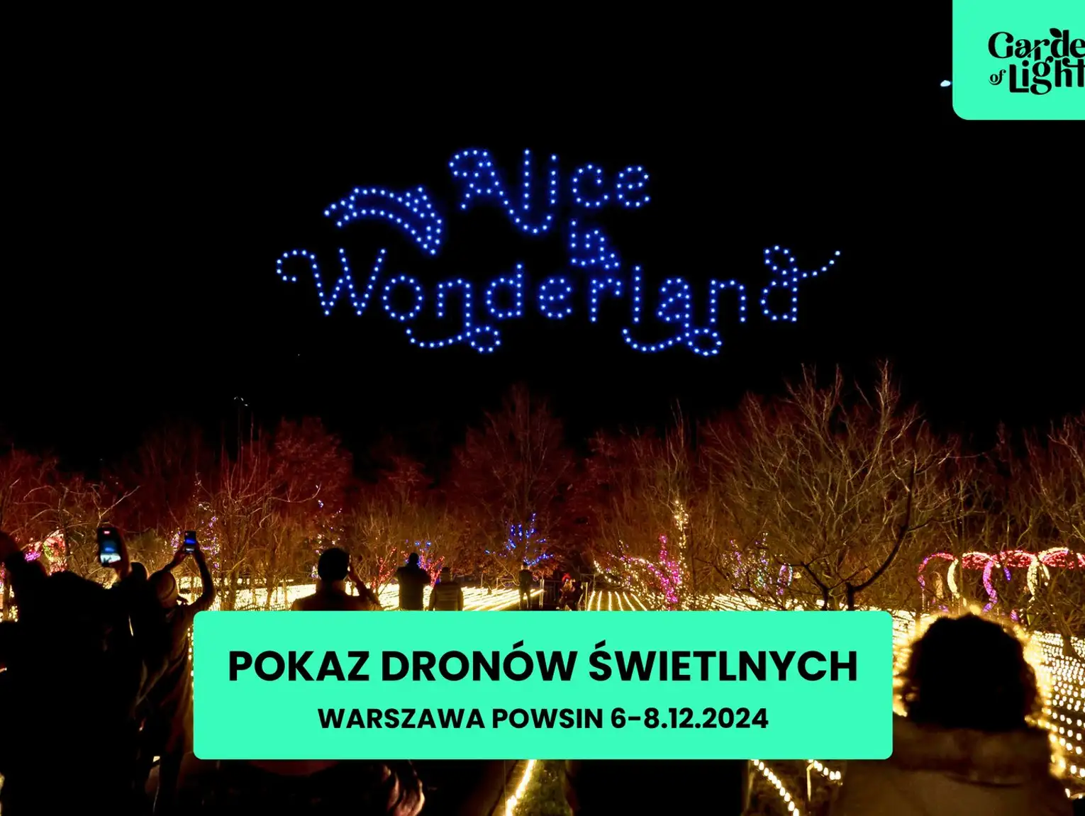 Niezwykły pokaz dronów świetlnych w Garden of Lights - Alicja w Krainie Czarów w Powsinie