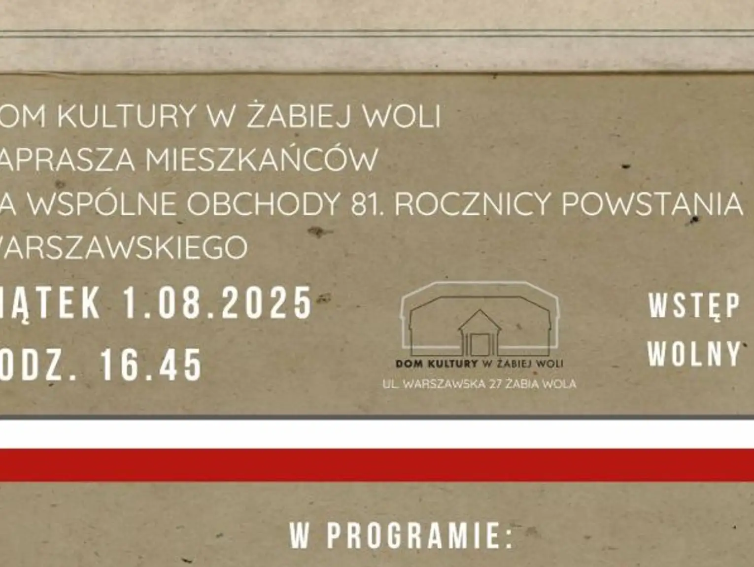 Obchody 81. rocznicy wybuchu Powstania Warszawskiego w Żabiej Woli