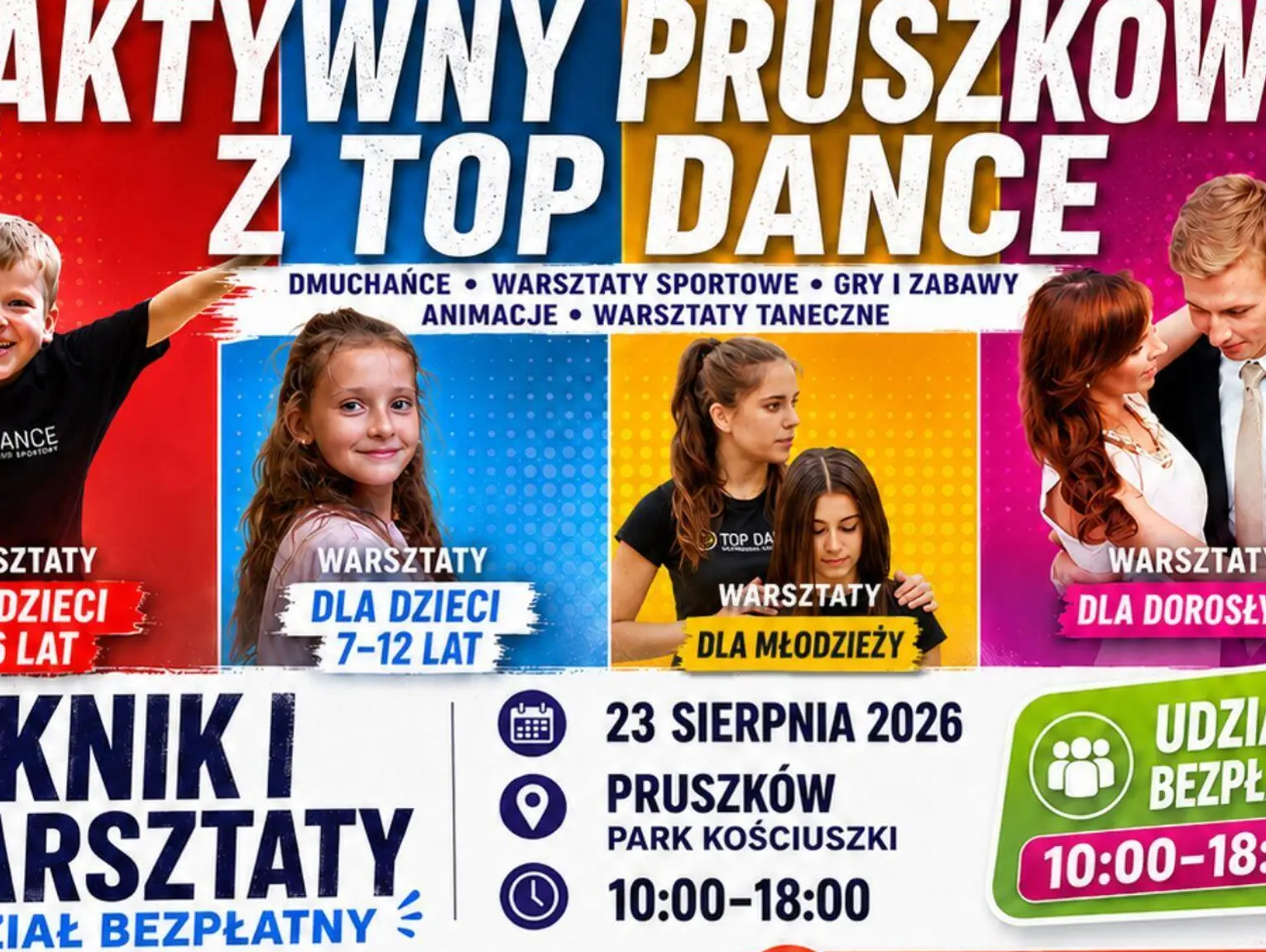 PIKNIK i WARSZTATY - AKTYWNY PRUSZKÓW Z TOP DANCE