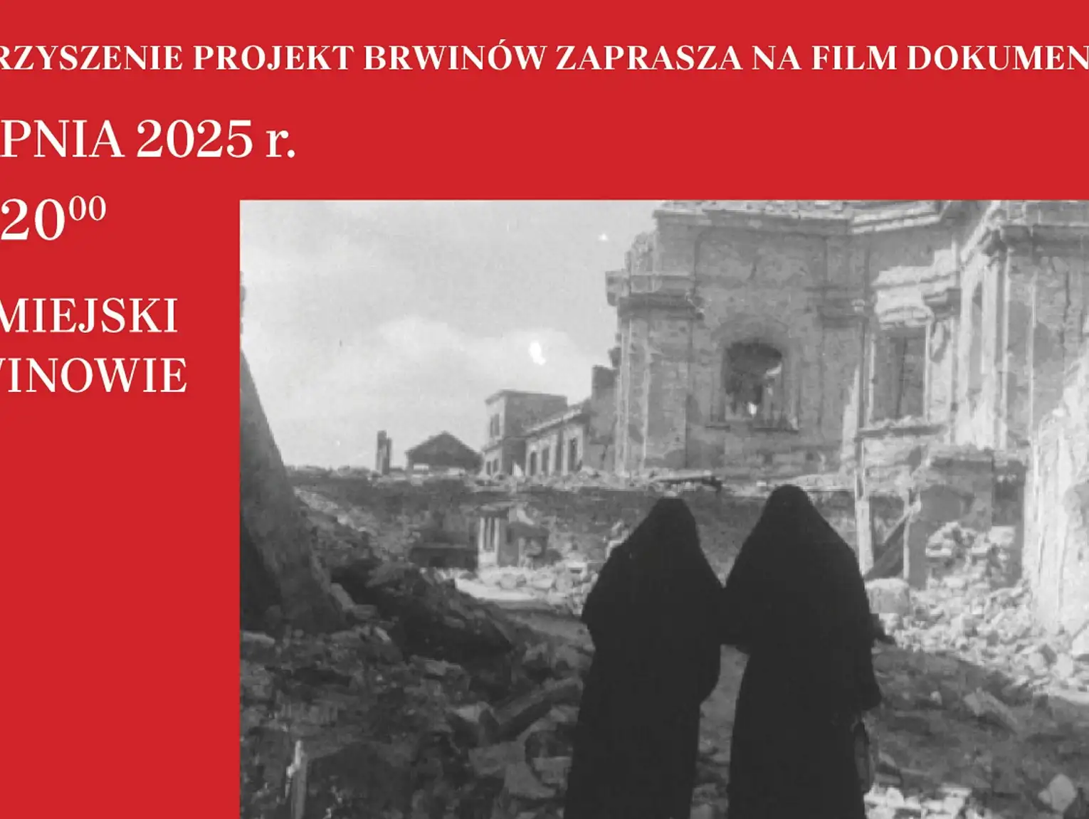 Plenerowy pokaz filmu - "Strażniczki Miasta - Siostry Benedyktynki Sakramentki"