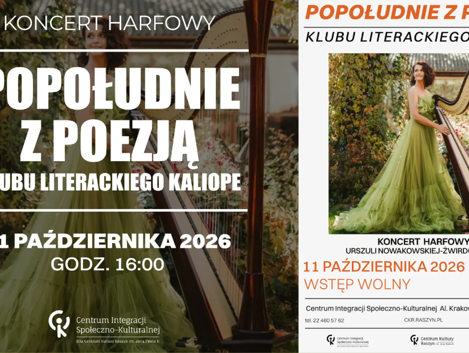 Popołudnie Poetyckie Klubu Literackiego KALIOPE w Raszynie