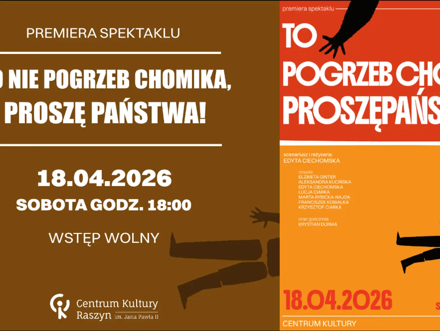 Premiera Spektaklu „To nie pogrzeb chomika, proszę państwa!” - Teatr Radosny
