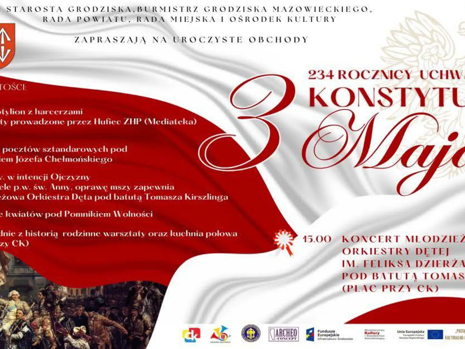 Uroczyste obchody 234. Rocznicy Uchwalenia Konstytucji 3 Maja - Grodzisk Mazowiecki