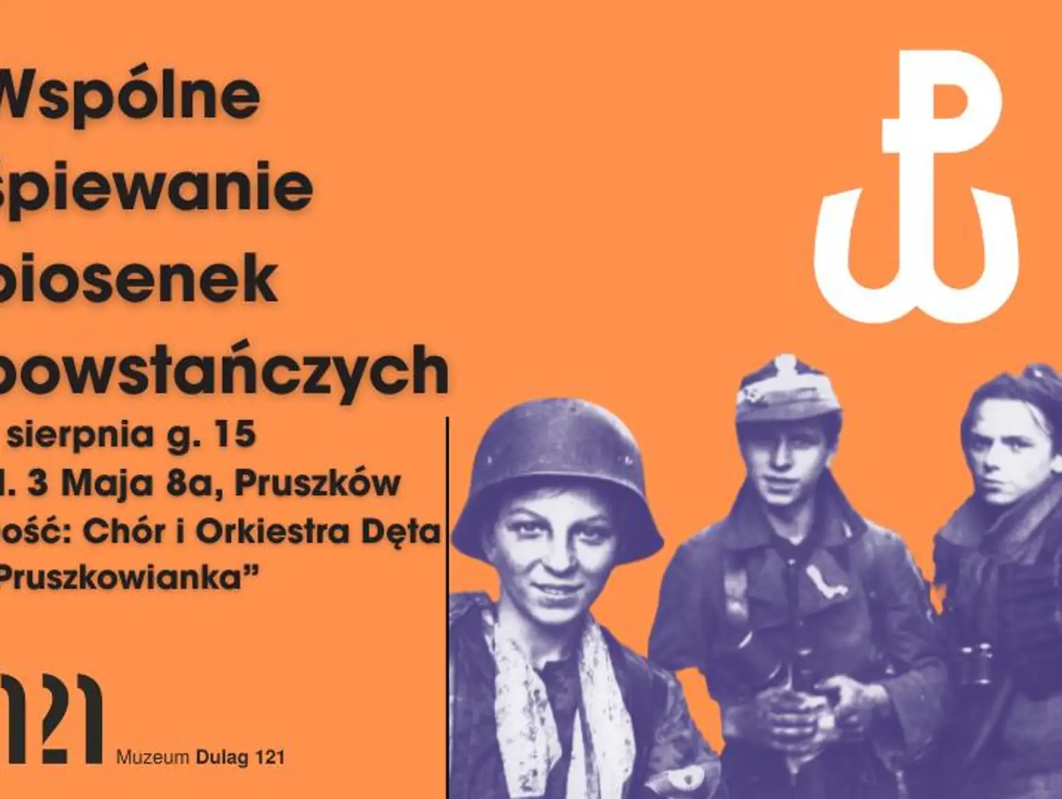 Wspólne śpiewanie piosenek powstańczych w Pruszkowie
