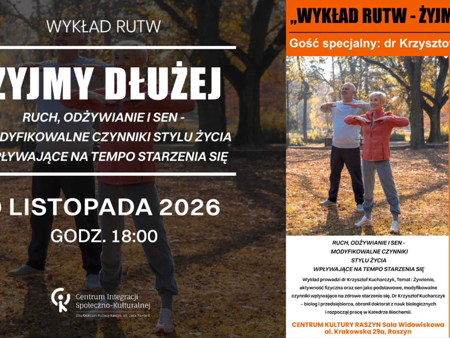 Wykład Rutw: Żyjmy dłużej