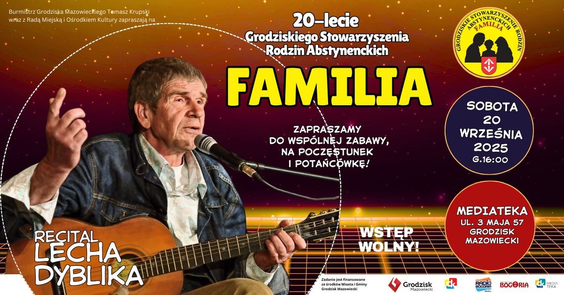 20-lecie Grodziskiego Stowarzyszenia Rodzin Abstynenckich Familia i Potańcówka