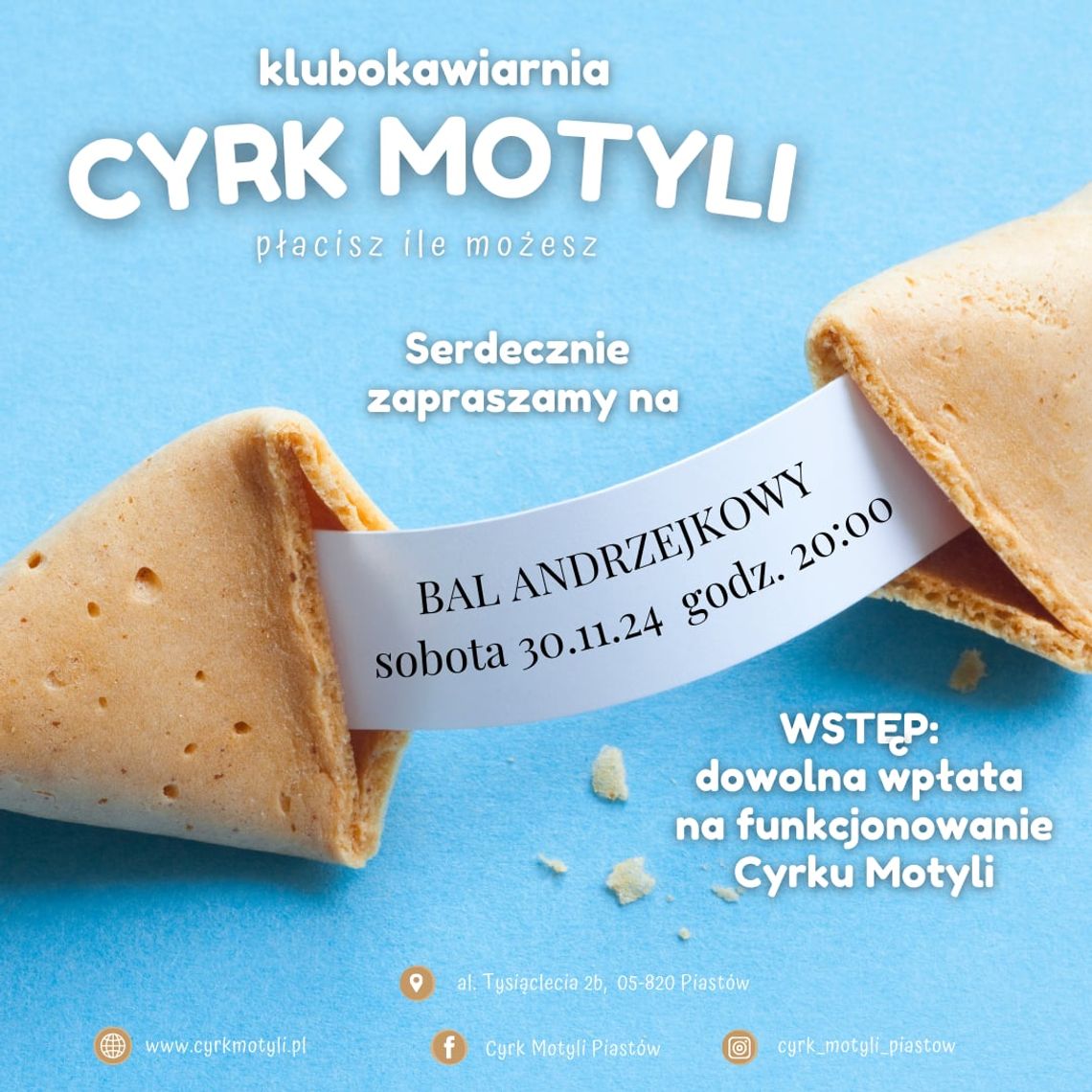 Bal Andrzejkowy w Piastowie - Cyrk Motyli