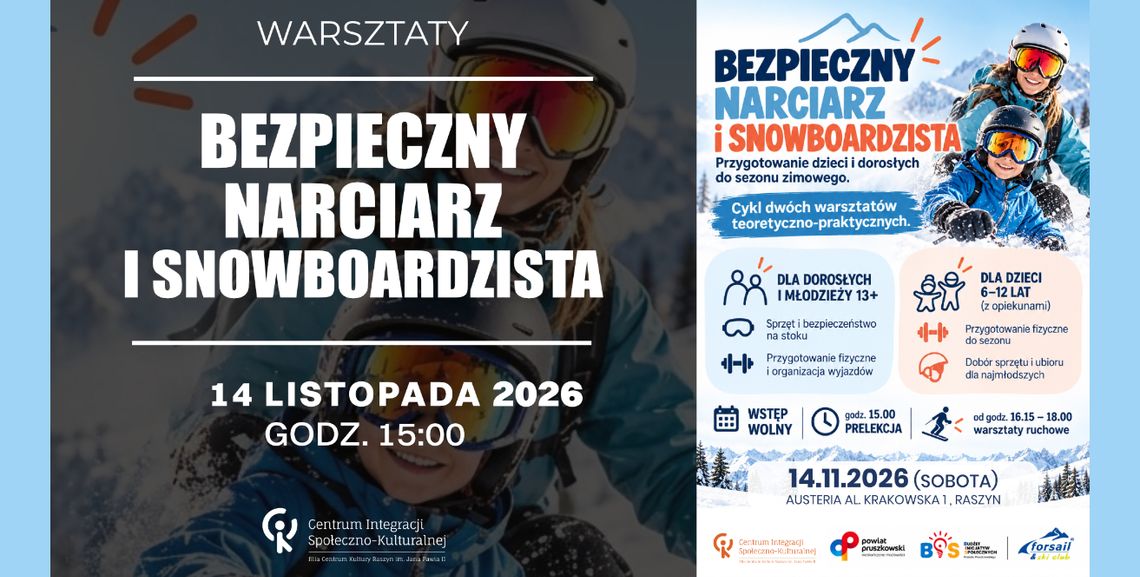 Bezpieczny narciarz i snowboardzista Bezpieczny narciarz i snowboardzista
