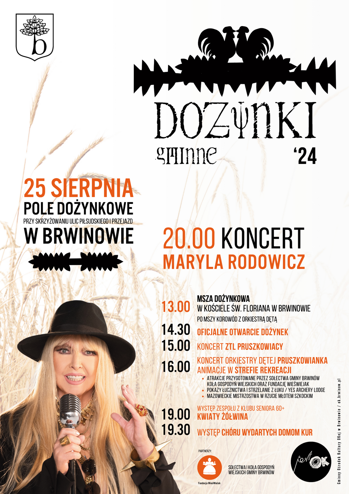 Brwinowskie Dożynki 2024: Maryla Rodowicz gwiazdą wieczoru! Brwinowskie Dożynki 2024: Maryla Rodowicz gwiazdą wieczoru!