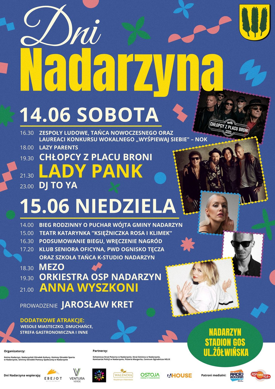 DNI NADARZYNA 2025 - Koncerty: Lady Pank, Ania Wyszkoni, MEZO, Chłopcy z Placu Broni i dyskoteka