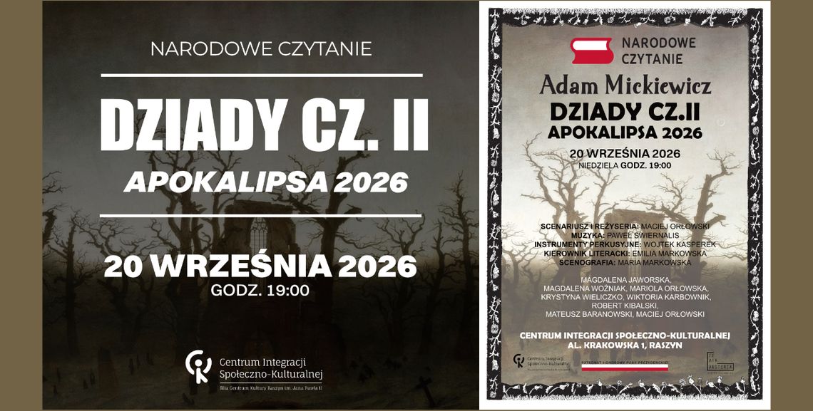 Dziady cz.II APOKALIPSA 2026 Dziady cz.II APOKALIPSA 2026