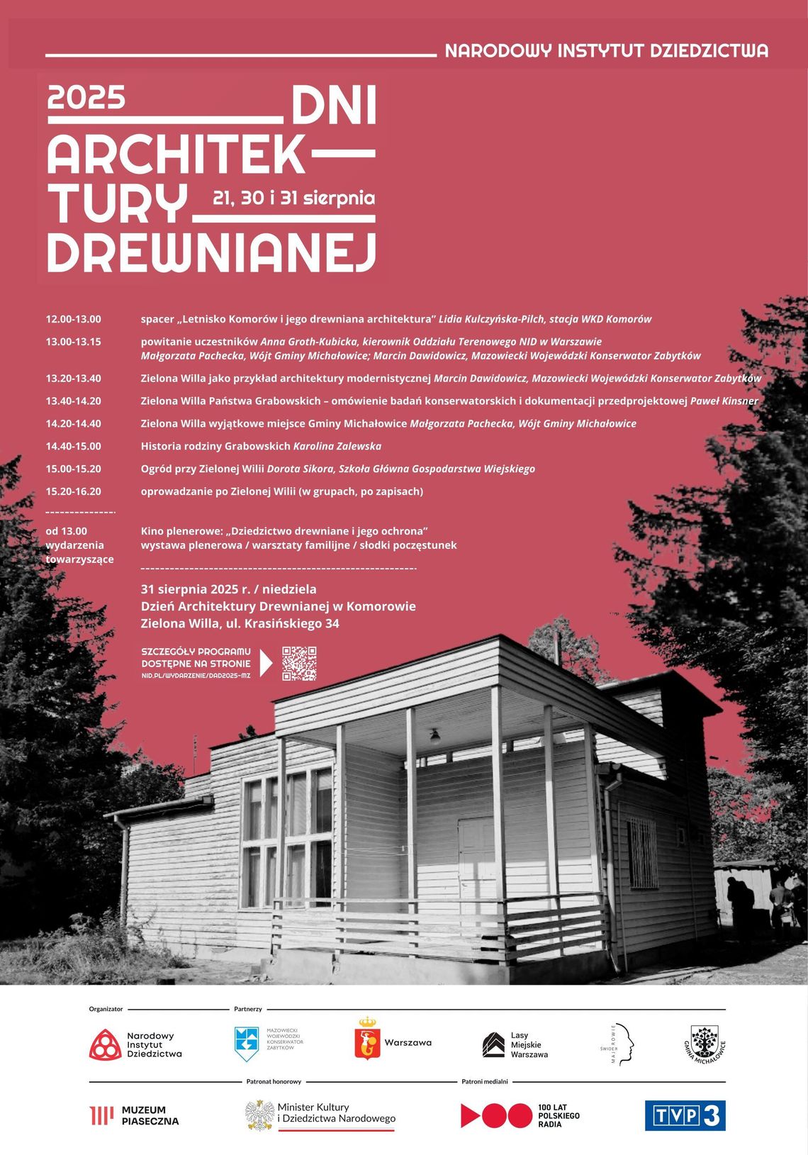 Dzień architektury drewnianej w Komorowie i Kino plenerowe Dzień architektury drewnianej w Komorowie i Kino plenerowe