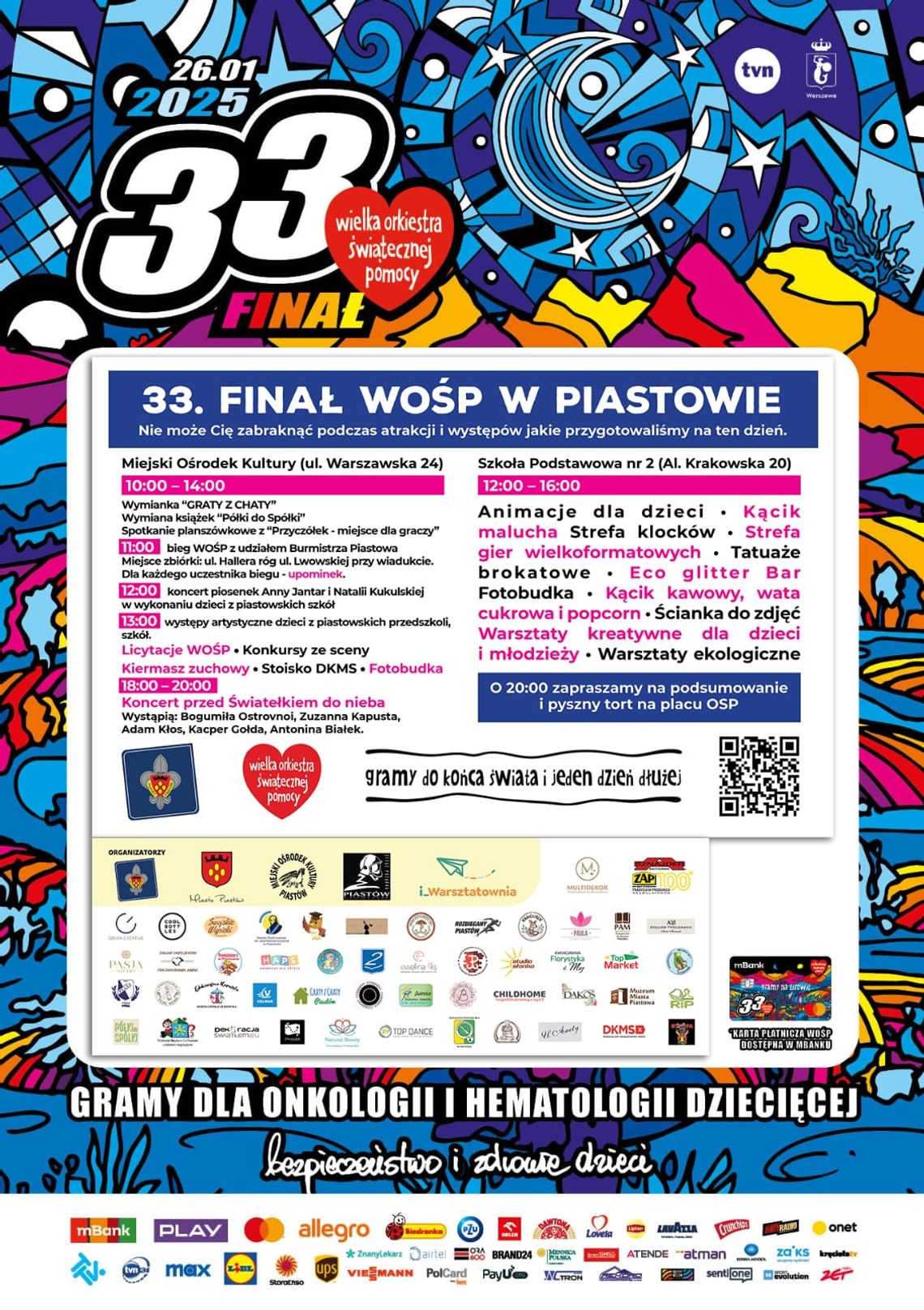 Festyn rodzinny dla WOŚP w Piastowie - atrakcje międzypokoleniowe