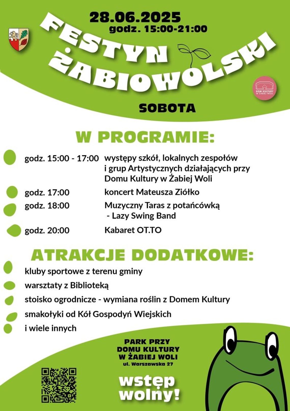 Festyn Żabiowolski 2025 - Koncert Mateusza Ziółko i Potańcówka