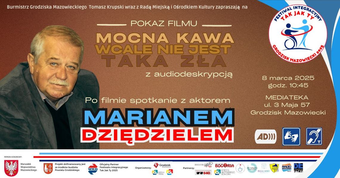 Film "Mocna kawa wcale nie jest taka zła" i spotkanie z Marianem Dziędzielem Film "Mocna kawa wcale nie jest taka zła" i spotkanie z Marianem Dziędzielem