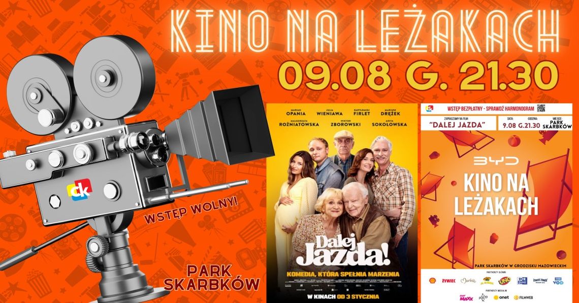 KINO NA LEŻAKACH w Parku Skarbków – “Dalej jazda”
