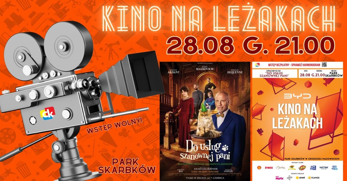 KINO NA LEŻAKACH w Parku Skarbków – „Do usług szanownej Pani”