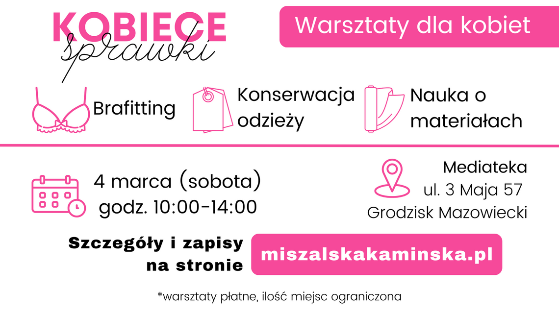 Kobiece sprawki – warsztaty dla kobiet w Grodzisku Mazowieckim Kobiece sprawki – warsztaty dla kobiet w Grodzisku Mazowieckim