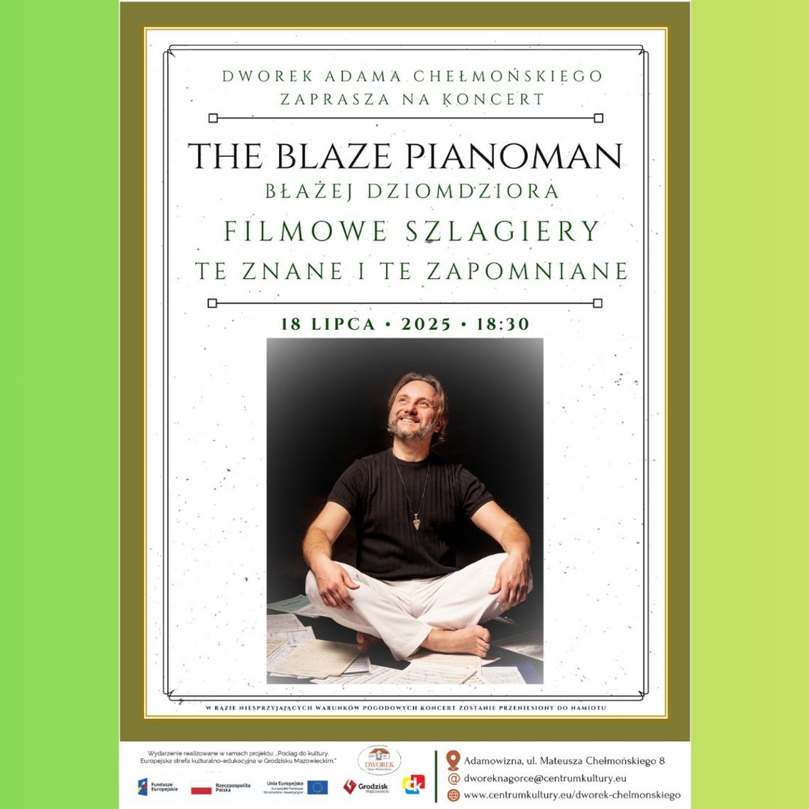 Koncert fortepianowy THE BLAZE PIANOMAN BLAŻEJ DZIOMDZIORA