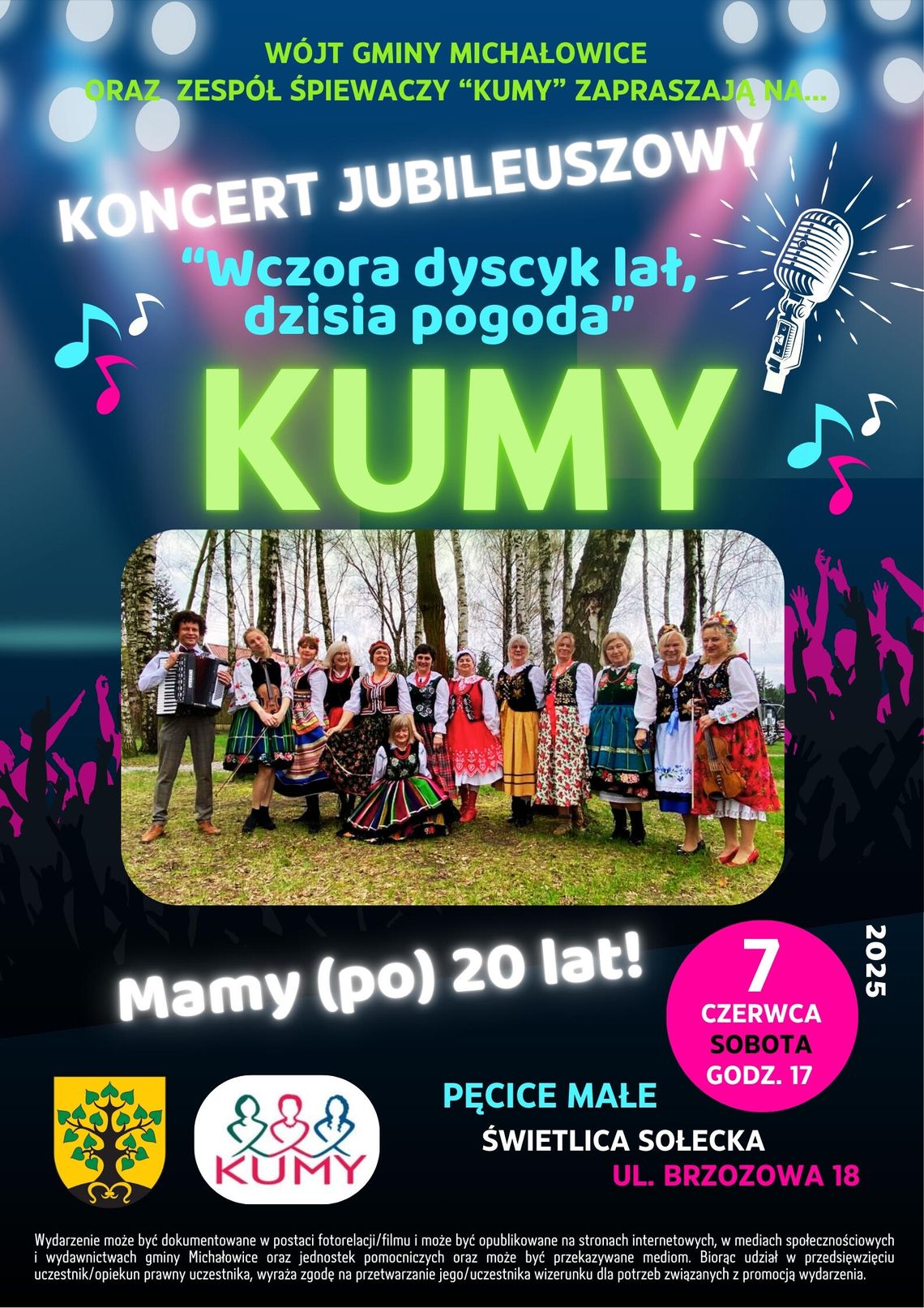 Koncert jubileuszowy zespołu „Kumy” – 20 lat wspólnego muzykowania Koncert jubileuszowy zespołu „Kumy” – 20 lat wspólnego muzykowania