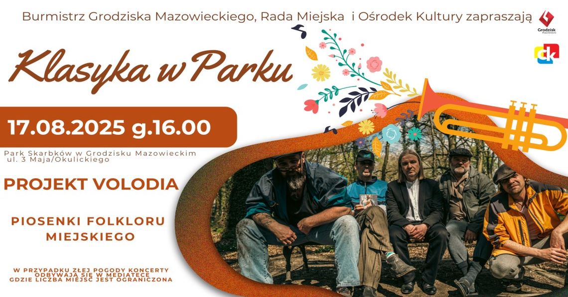 KONCERT - Klasyka w Parku - PIOSENKI FOLKLORU MIEJSKIEGO KONCERT - Klasyka w Parku - PIOSENKI FOLKLORU MIEJSKIEGO