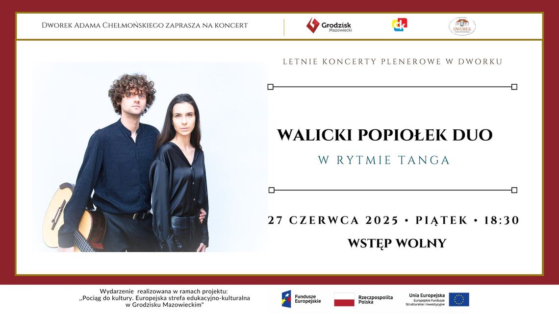 Koncert na ganku Dworku Chełmońskiego - Walicki-Popiołek Duo - W rytmie tanga