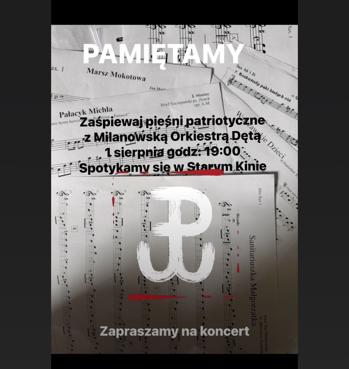 Koncert pieśni patriotycznych przy akompaniamencie Milanowskiej Orkiestry Dętej