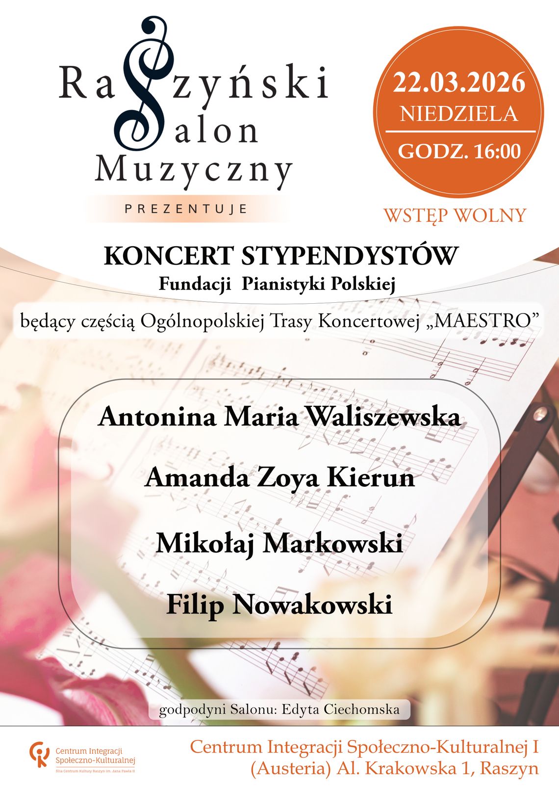 Koncert Stypendystów Fundacji Pianistyki Polskiej