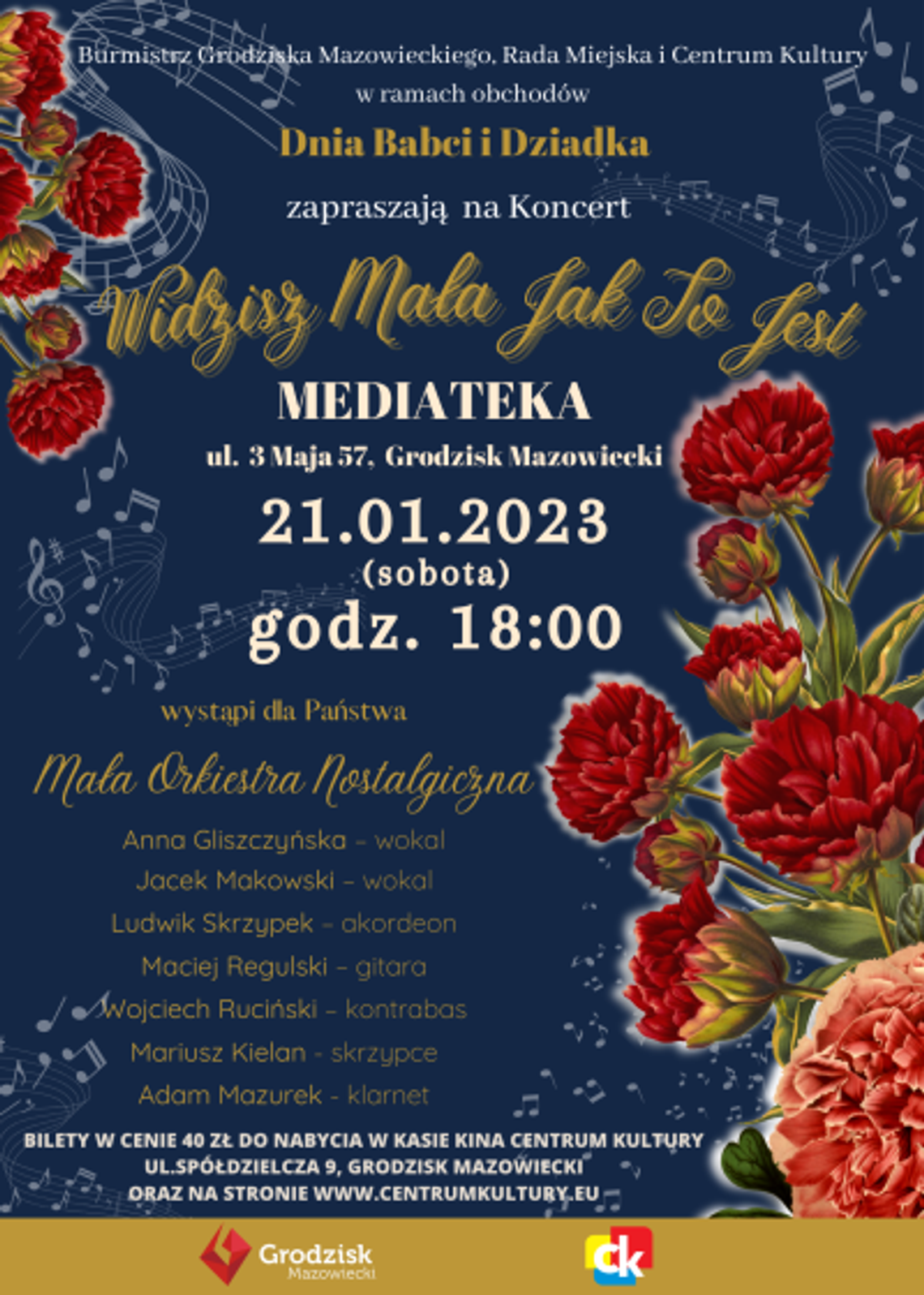 Koncert z okazji Dnia Babci i Dziadka p.t. “Widzisz Mała Jak To Jest” Koncert z okazji Dnia Babci i Dziadka p.t. “Widzisz Mała Jak To Jest”
