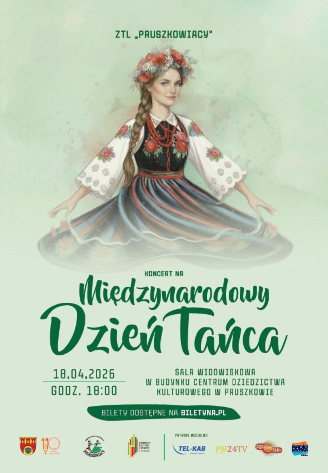 Koncert z okazji Międzynarodowego Dnia Tańca w wykonaniu ZTL Pruszkowiacy.
