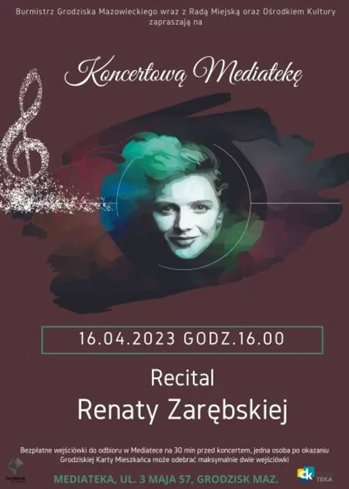 Koncertowa Mediateka – recital Renaty Zarębskiej Koncertowa Mediateka – recital Renaty Zarębskiej