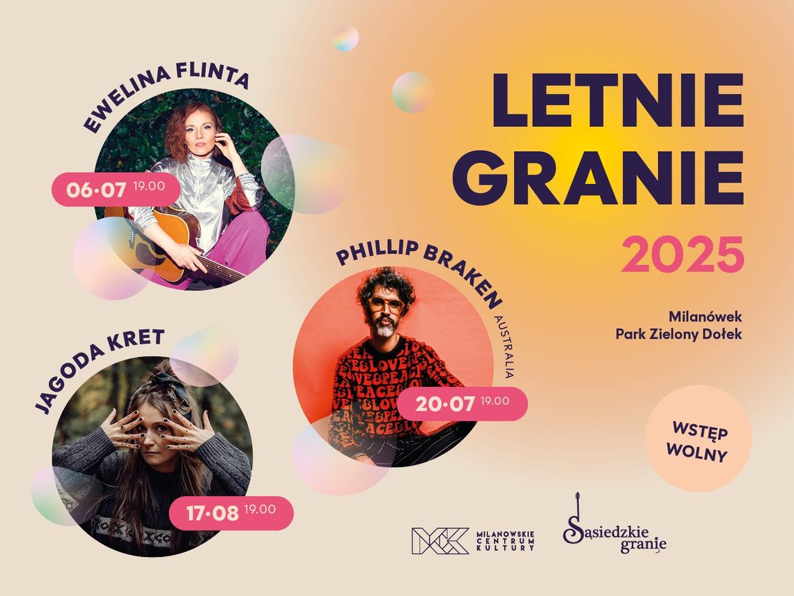 Letnie Granie w Milanówku 2025 - Koncert EWELINY FLINTY Letnie Granie w Milanówku 2025 - Koncert EWELINY FLINTY