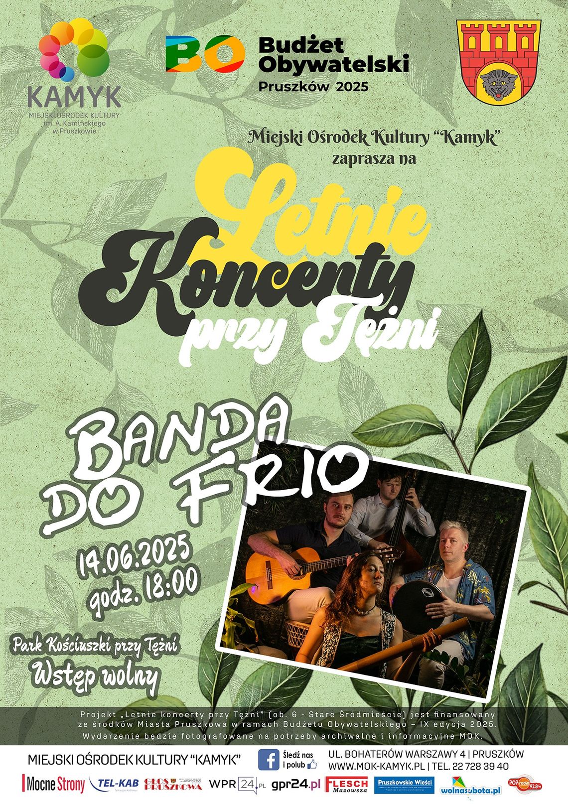 Letnie koncerty przy scenie - BANDA DO FRIO - koncert muzyki brazylijskiej Letnie koncerty przy scenie - BANDA DO FRIO - koncert muzyki brazylijskiej