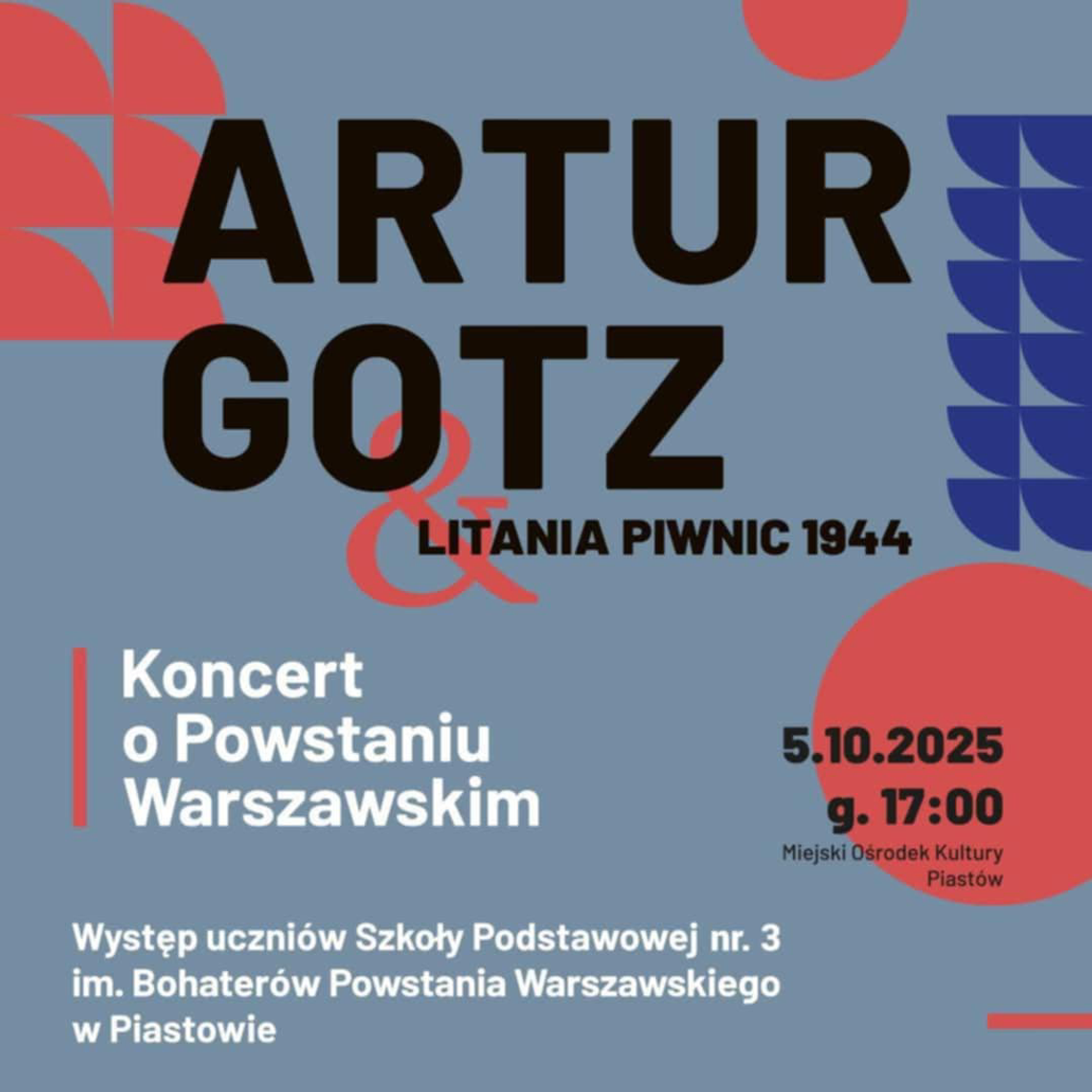 „Litania piwnic 1944” - koncert Artura Gotza
