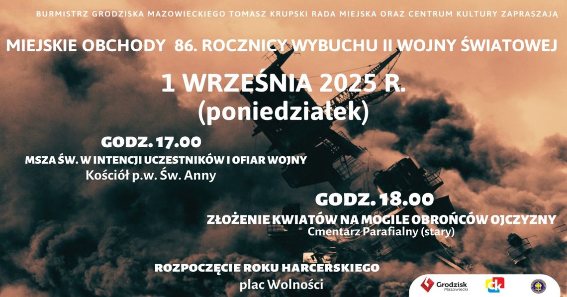 Miejskie obchody 86. rocznicy wybuchu II Wojny Światowej w Grodzisku Mazowieckim Miejskie obchody 86. rocznicy wybuchu II Wojny Światowej w Grodzisku Mazowieckim