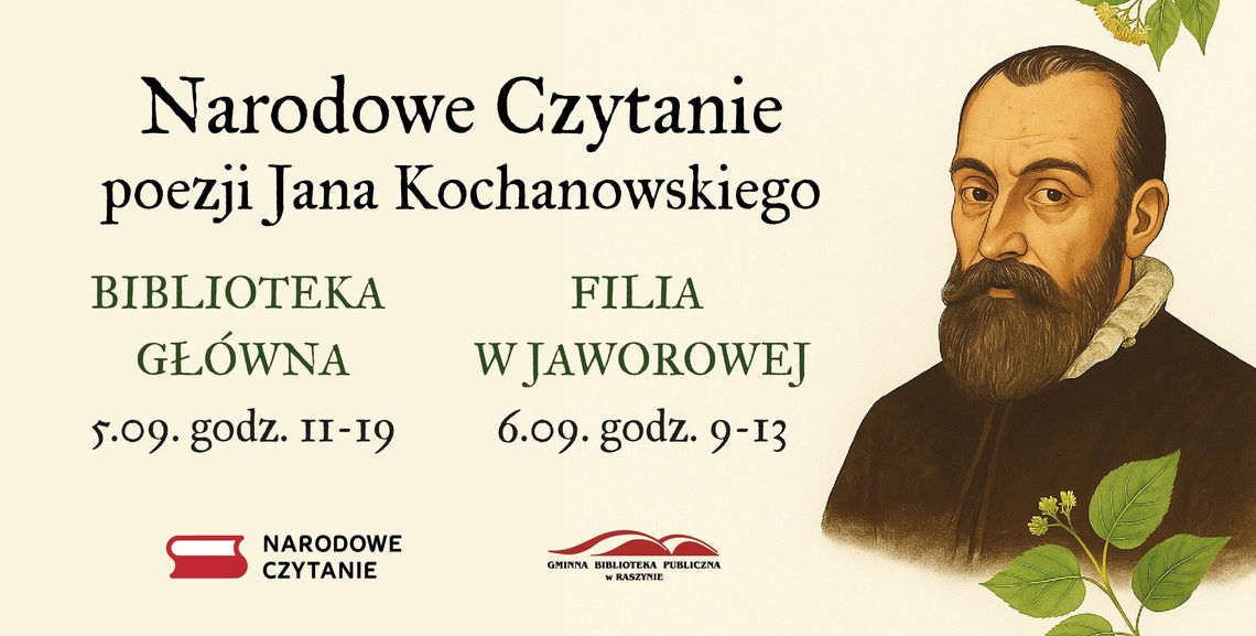 Narodowe Czytanie Jana Kochanowskiego w Raszynotece