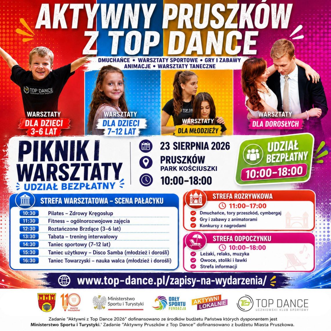PIKNIK i WARSZTATY - AKTYWNY PRUSZKÓW Z TOP DANCE PIKNIK i WARSZTATY - AKTYWNY PRUSZKÓW Z TOP DANCE