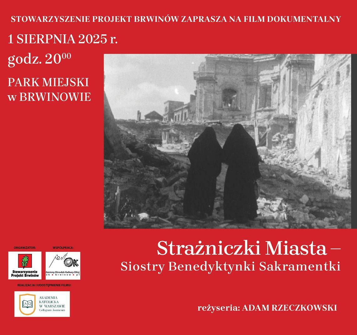 Plenerowy pokaz filmu - "Strażniczki Miasta - Siostry Benedyktynki Sakramentki" Plenerowy pokaz filmu - "Strażniczki Miasta - Siostry Benedyktynki Sakramentki"